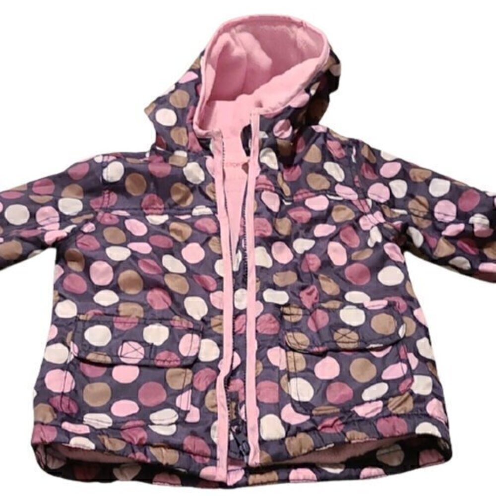 [Cherokee] Pink polka-dot zip up